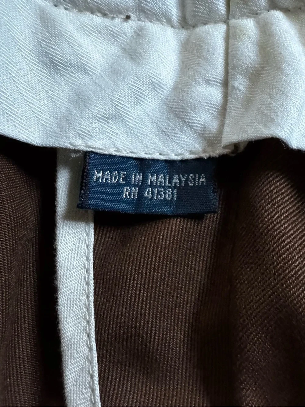 Bills Men’s Brown Cotton Dress Pants Trousers 36x30 Adjustable Waist